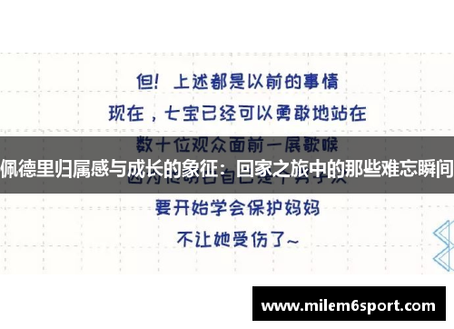 佩德里归属感与成长的象征：回家之旅中的那些难忘瞬间